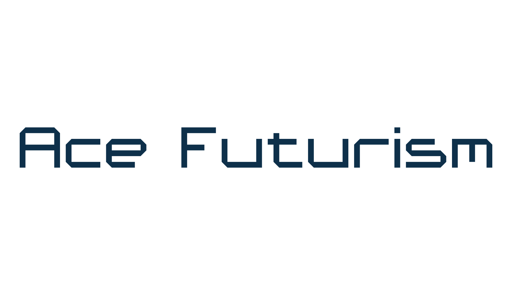 Ace Futurism, techno square sci-fi font preview