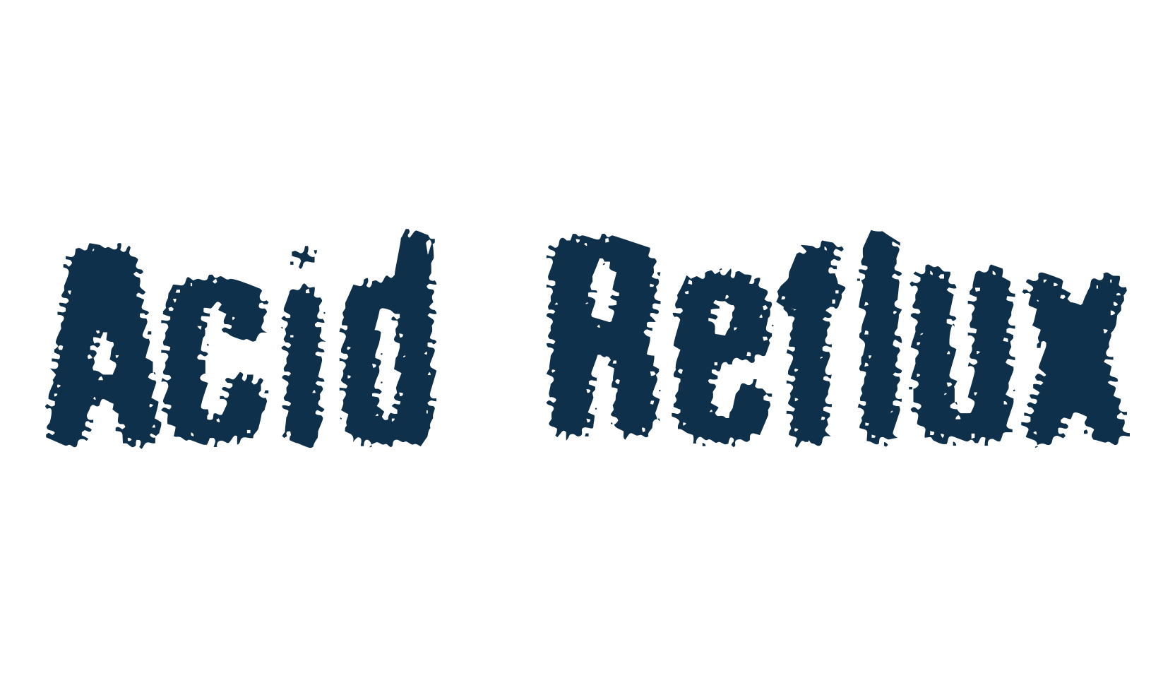 Acid Reflux, distorted font preview