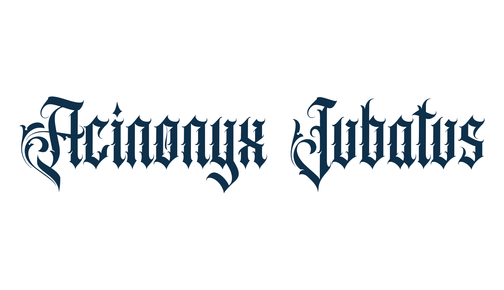 Acinonyx Jubatus, gothic medieval font preview