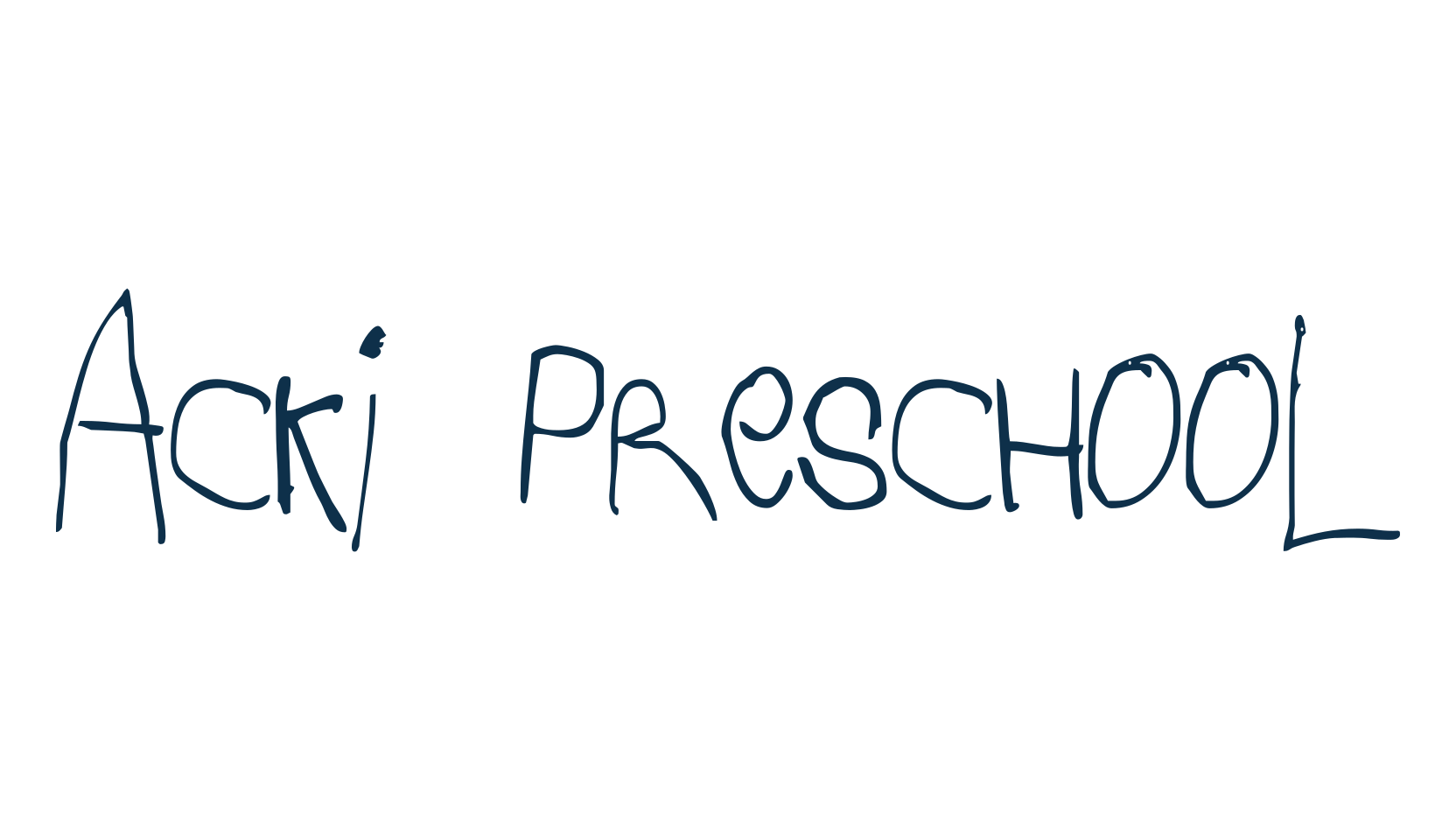 Acki Preschool, script handwritten fancy decorative calligraphy font preview