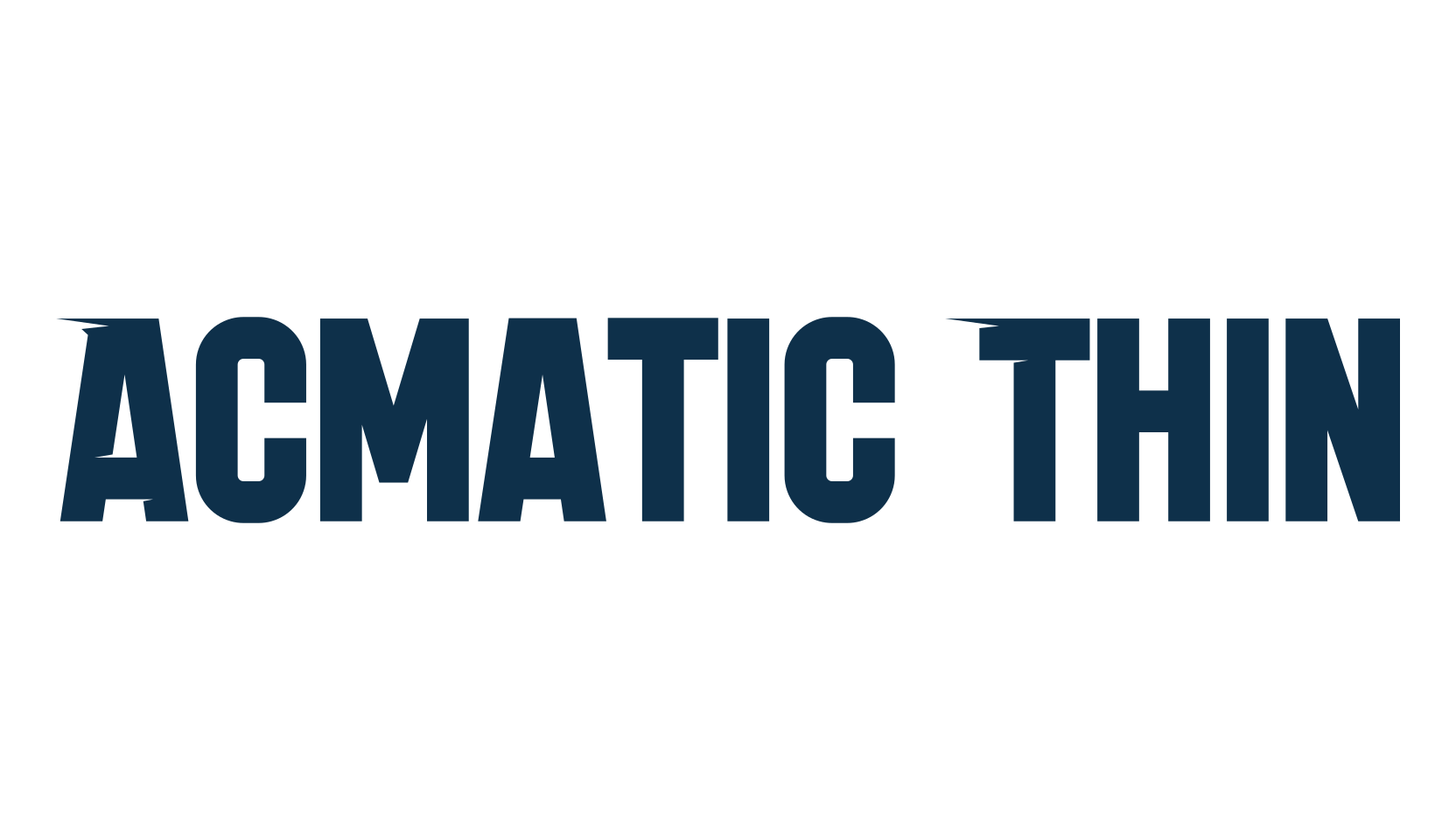 Acmatic Thin, sans serif font preview