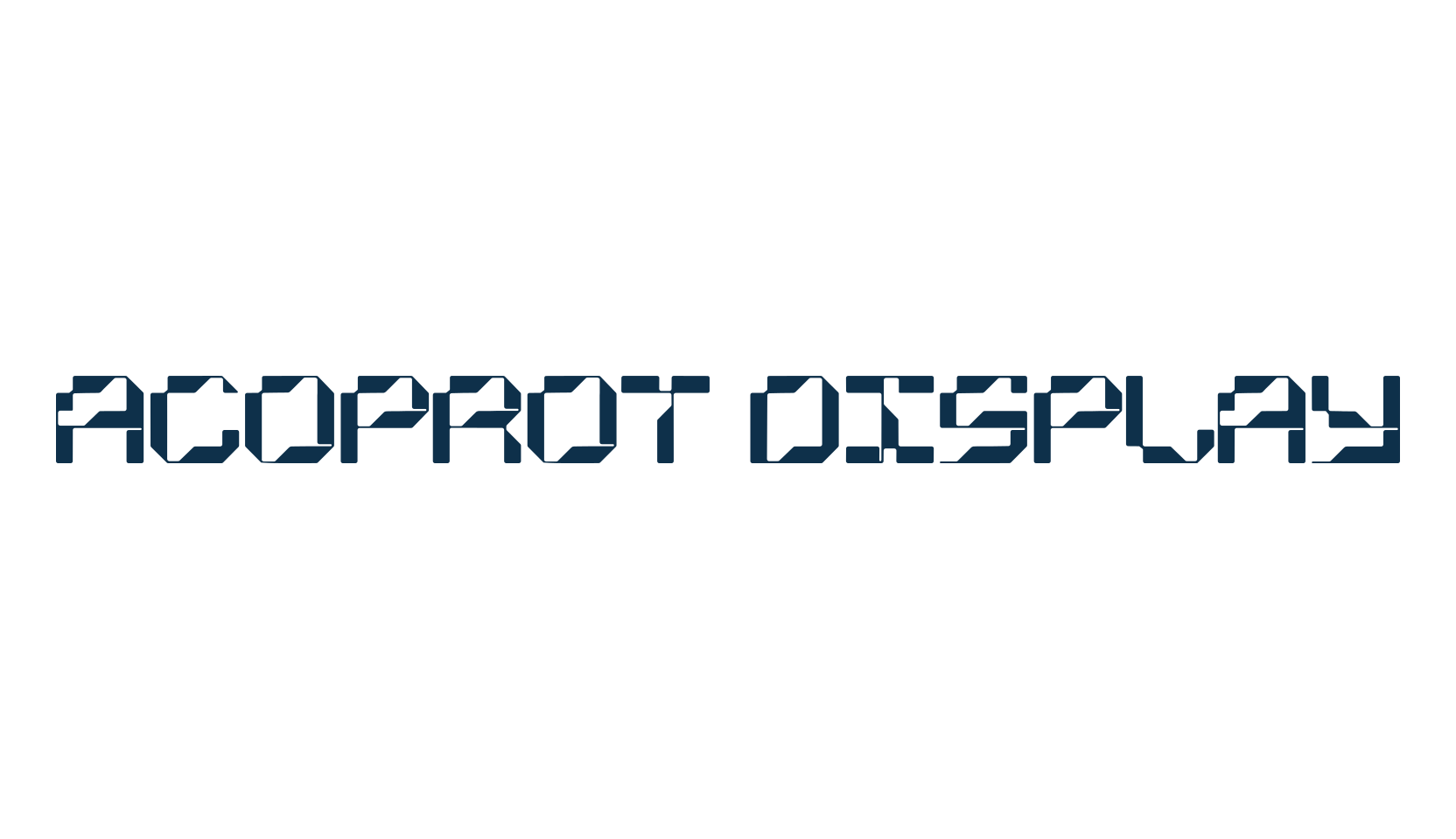 Acoprot Display, techno sci-fi font preview