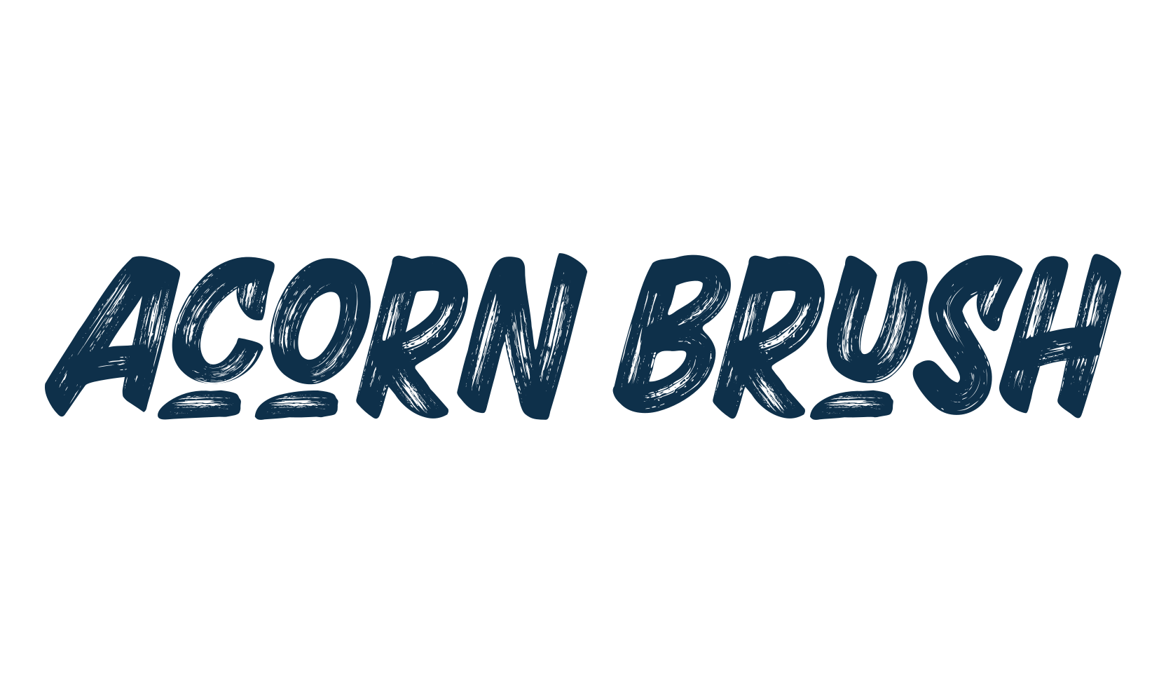 Acorn Brush, brush font preview