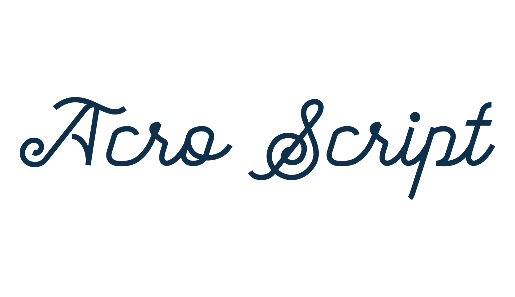Acro Script, various font preview