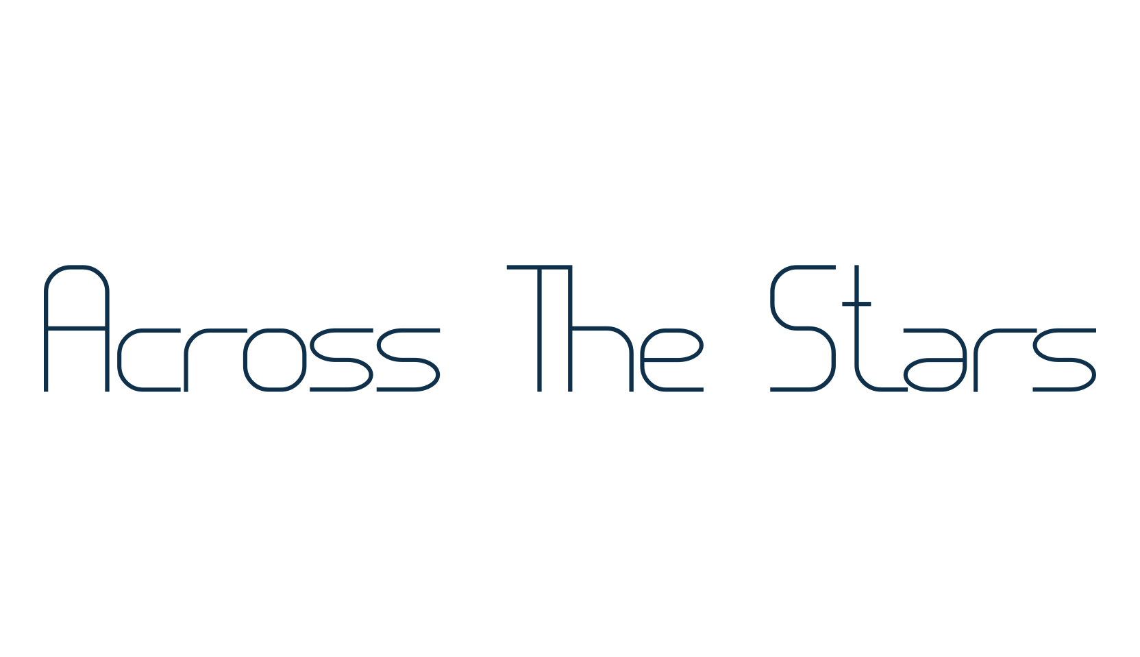 Across The Stars, techno sci-fi font preview