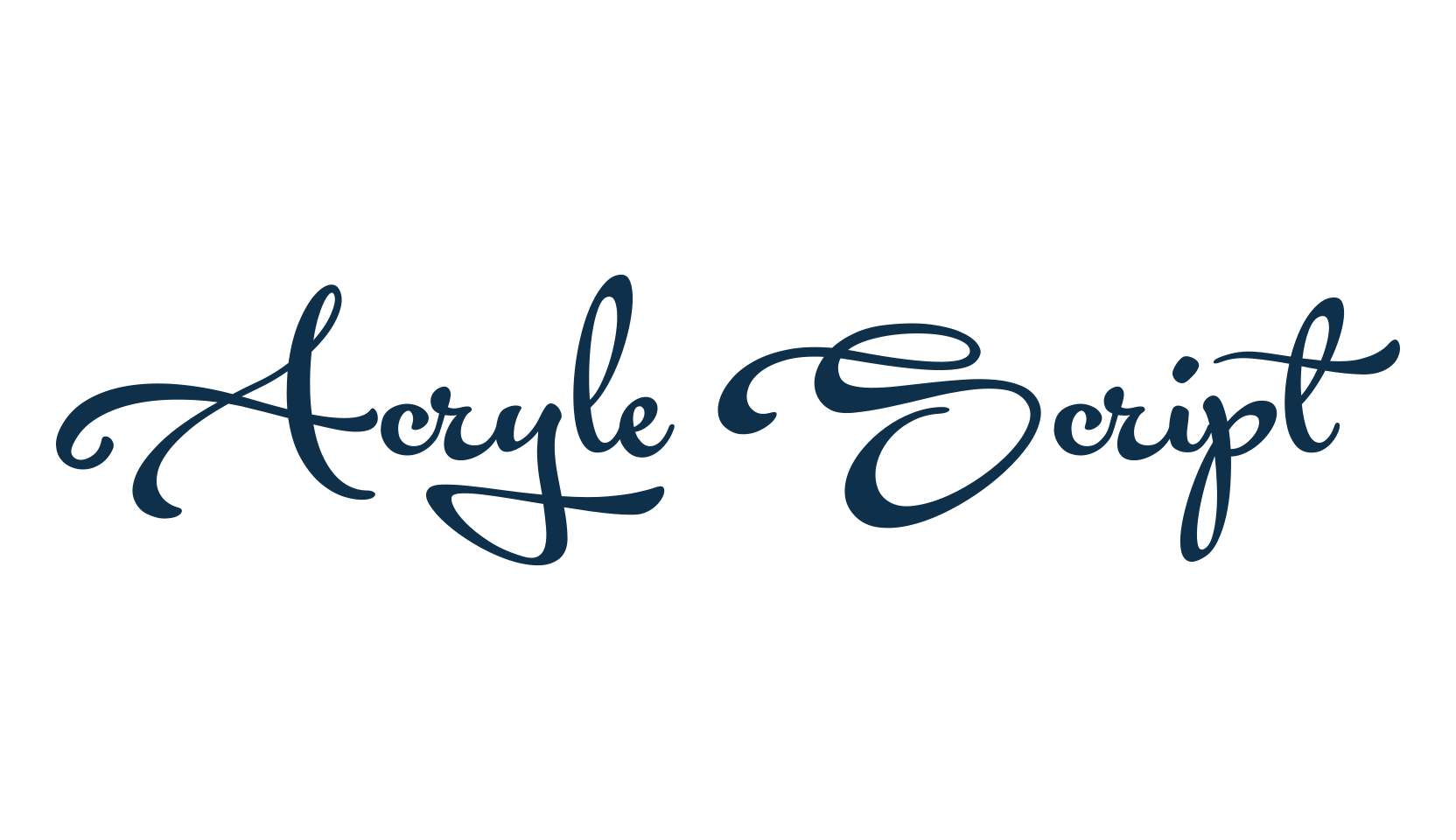 Acryle Script, calligraphy font preview