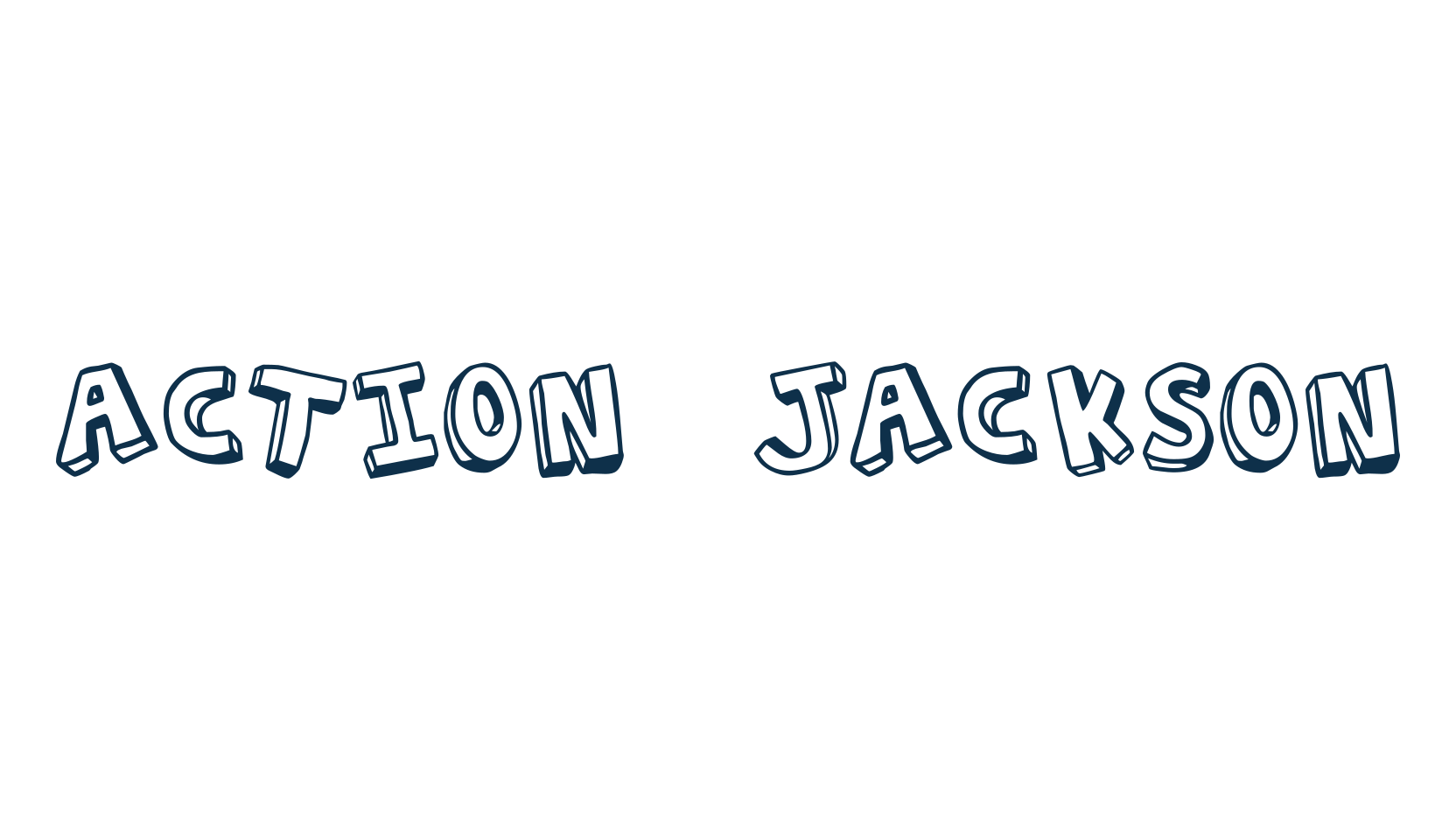 Action Jackson, cartoon font preview