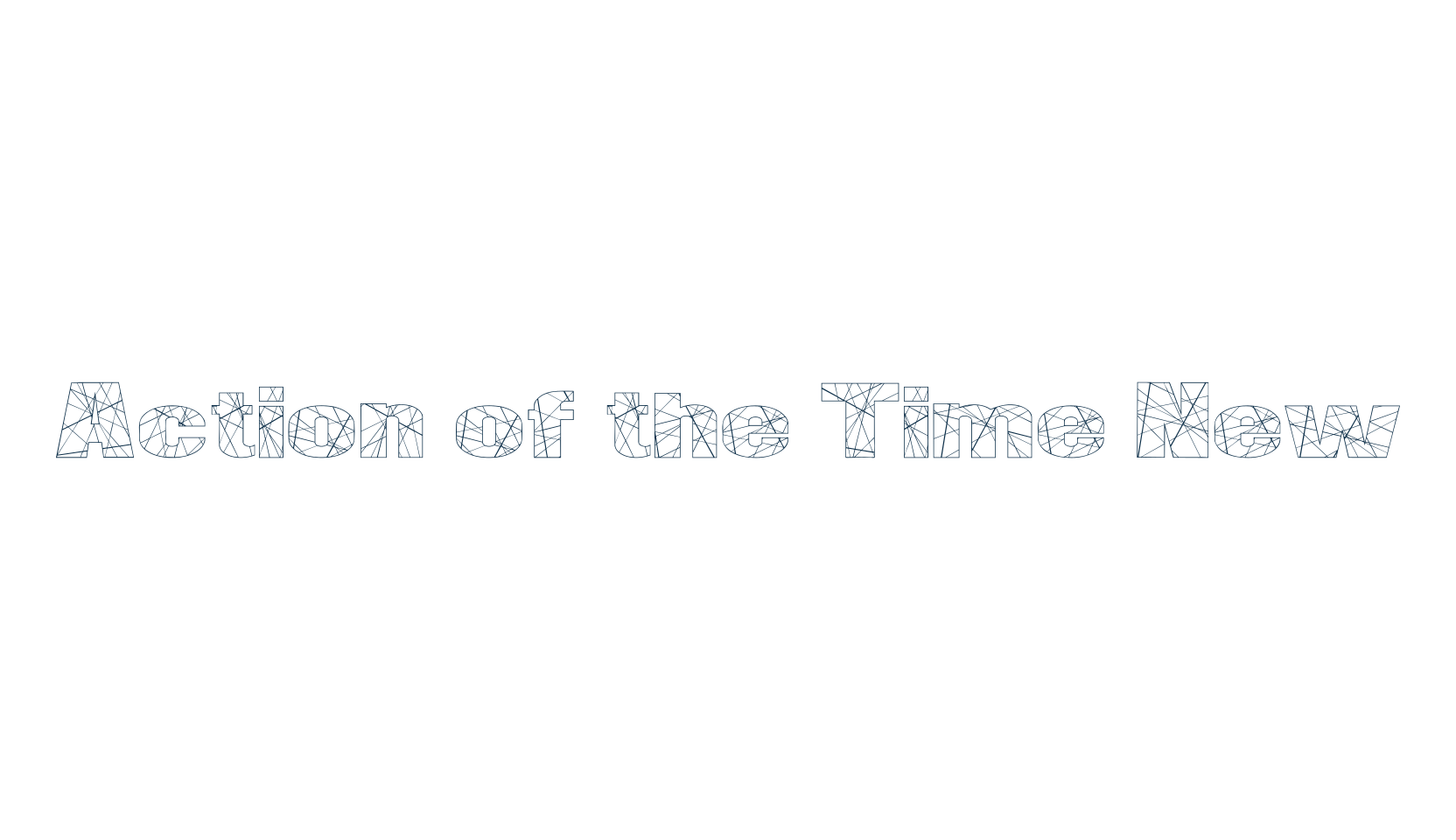 Action of the Time New, distorted font preview