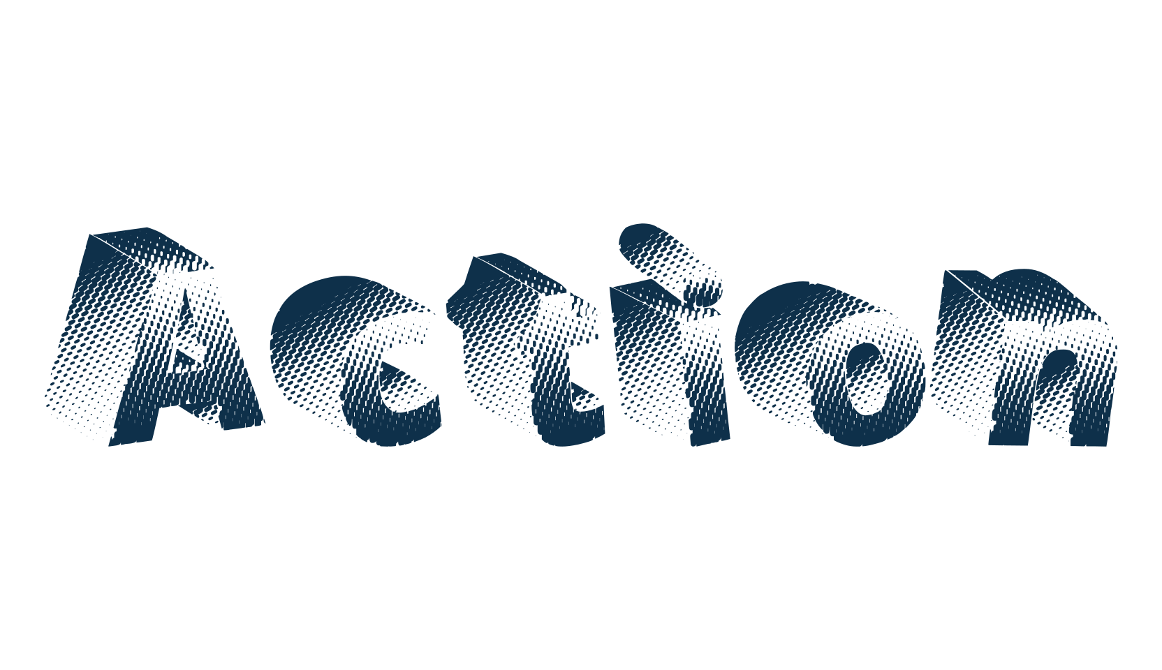 Action, fancy distorted decorative font preview