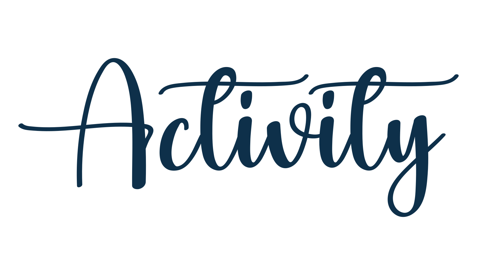 Activity, fancy various decorative script calligraphy font preview