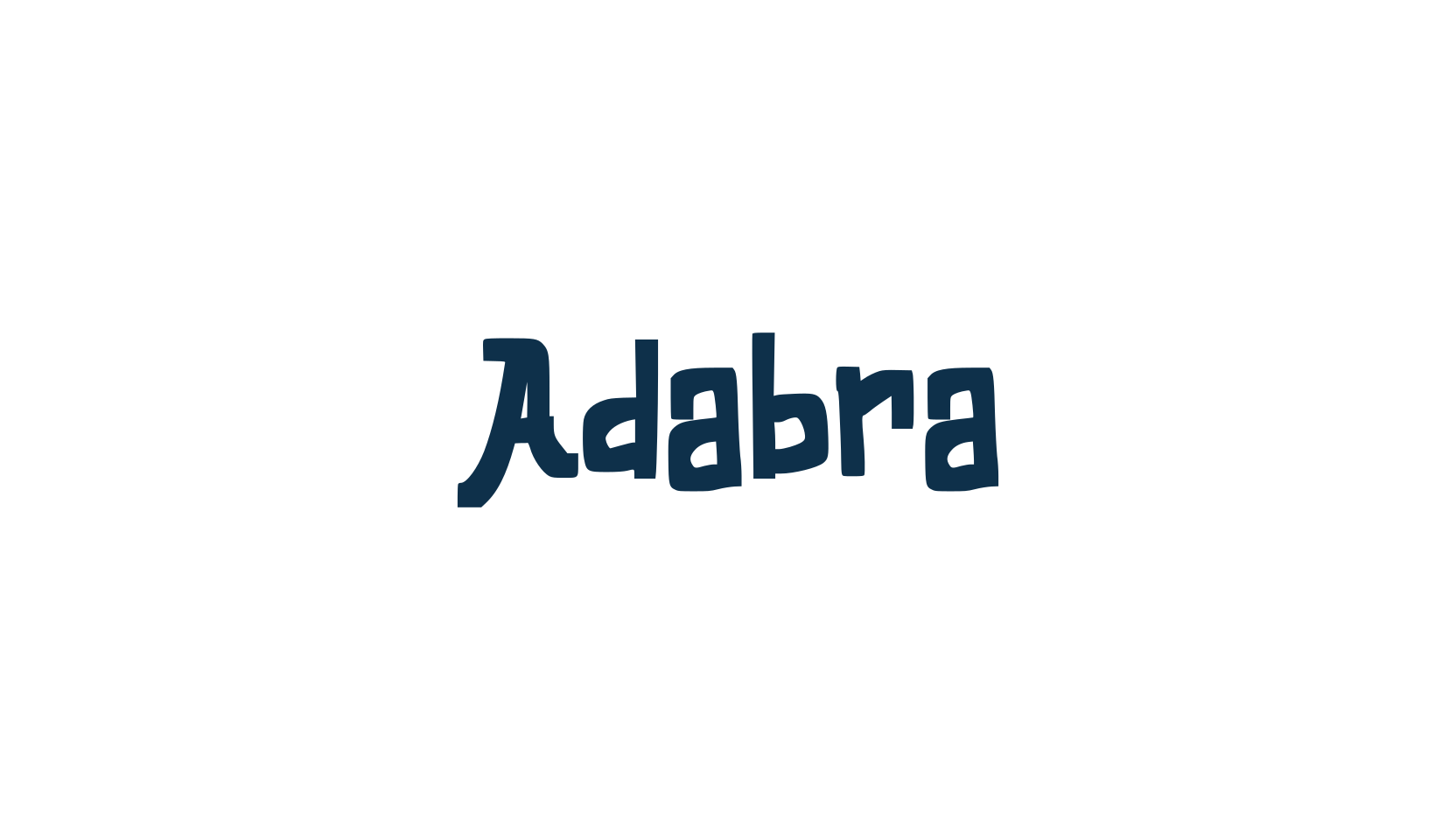 Adabra, cartoon font preview