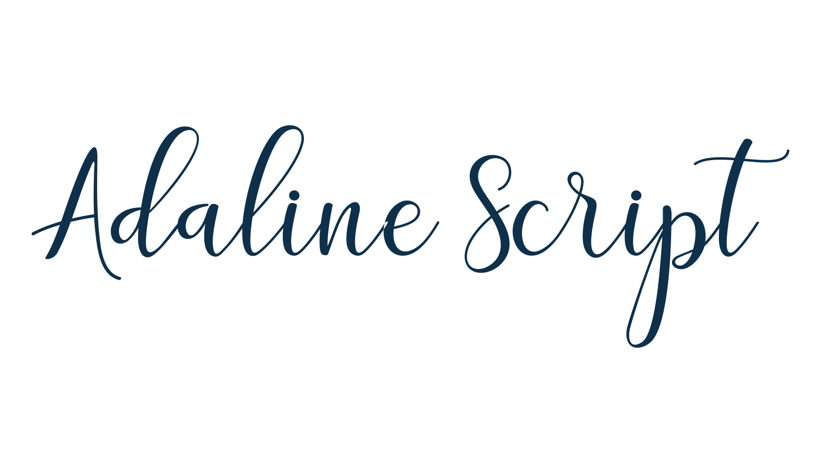 Adaline Script, calligraphy font preview