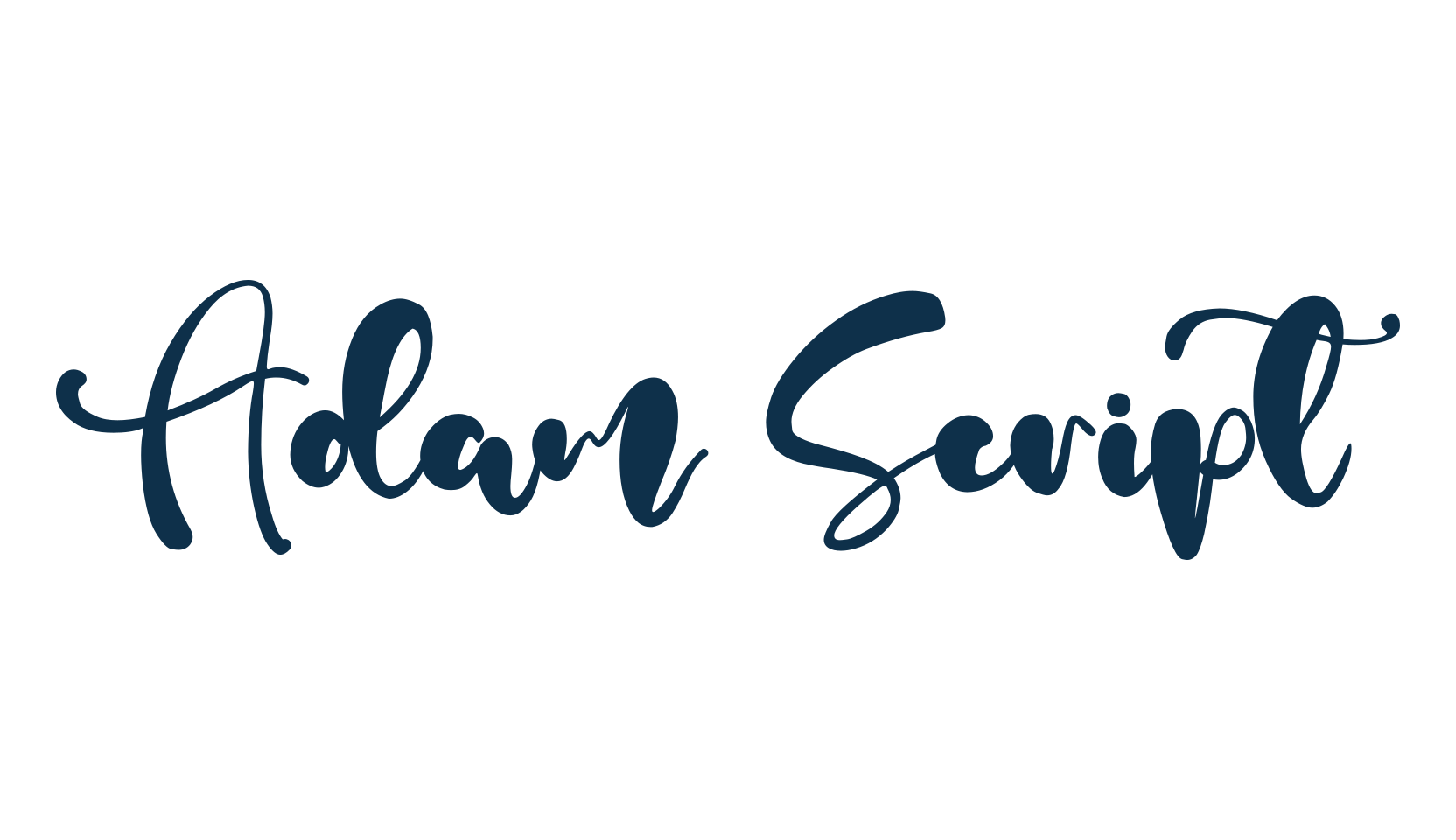 Adam Script, various font preview