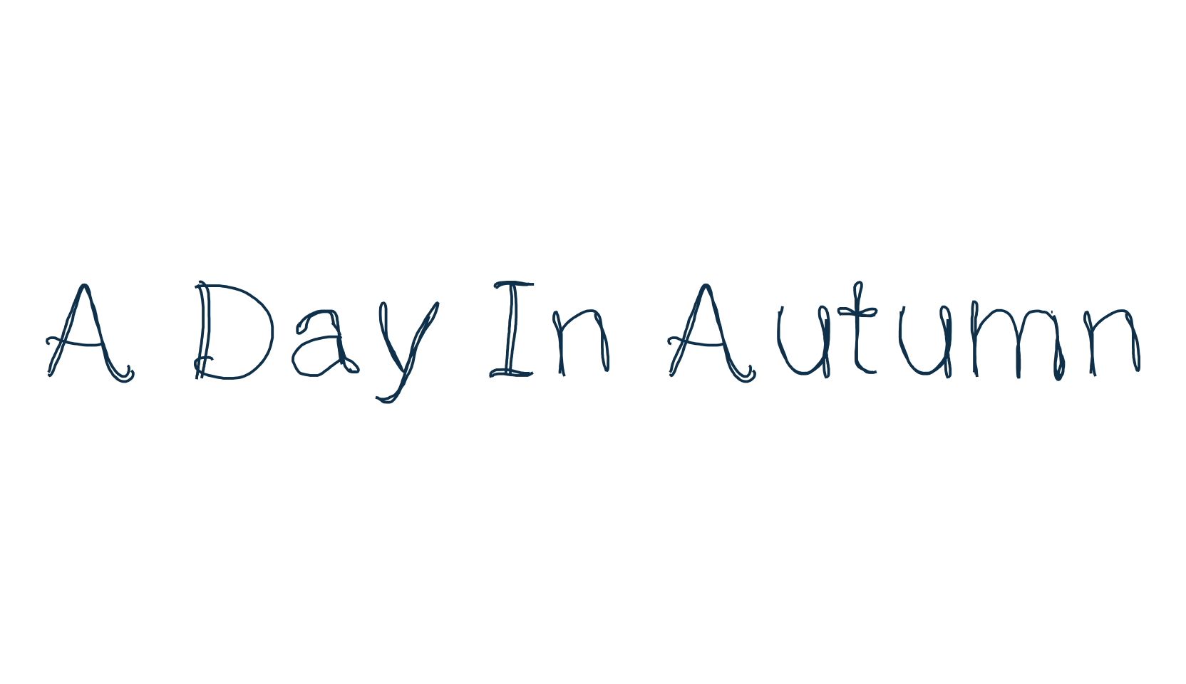 A Day In Autumn, display market font preview