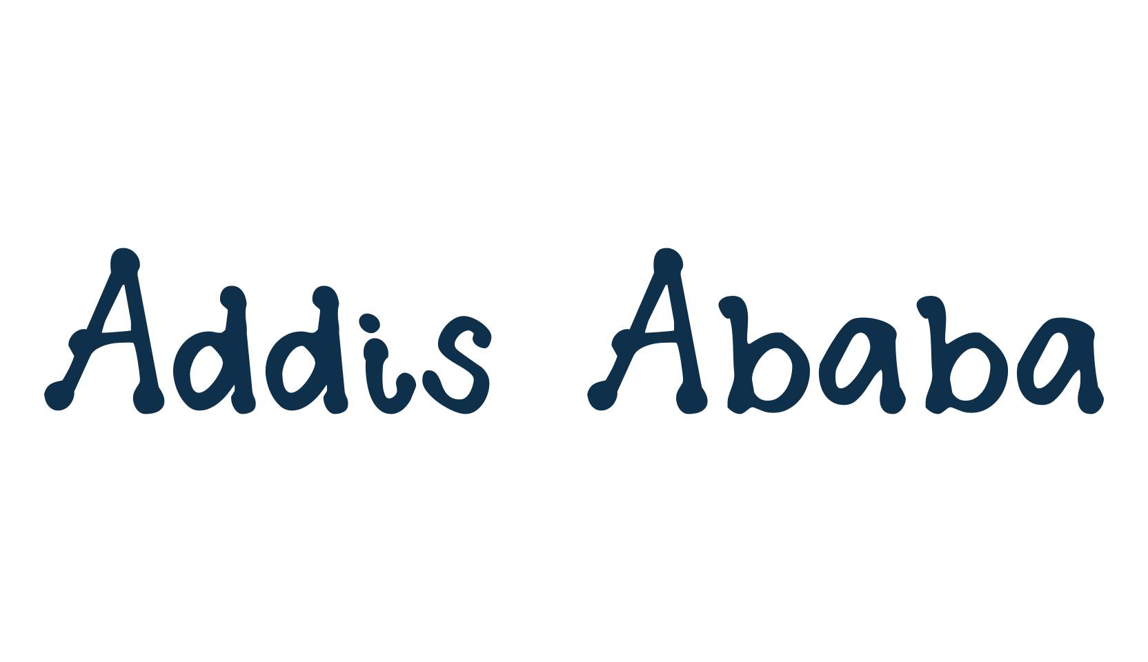 Addis Ababa, various font preview