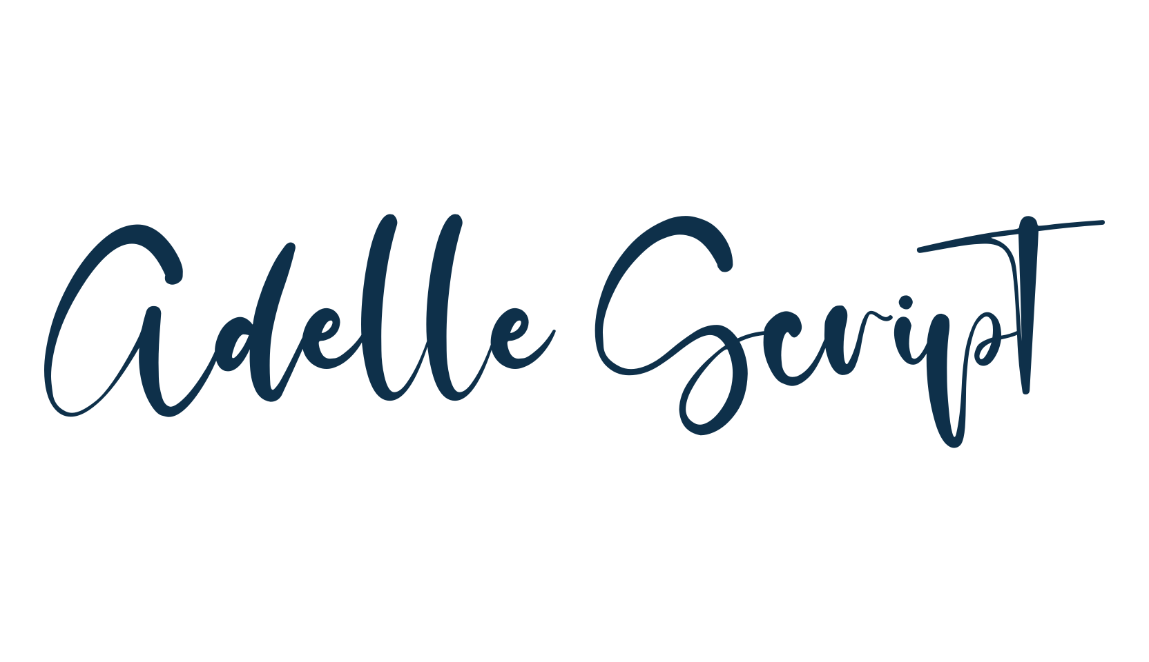 Adelle Script, script handwritten fancy decorative calligraphy font preview