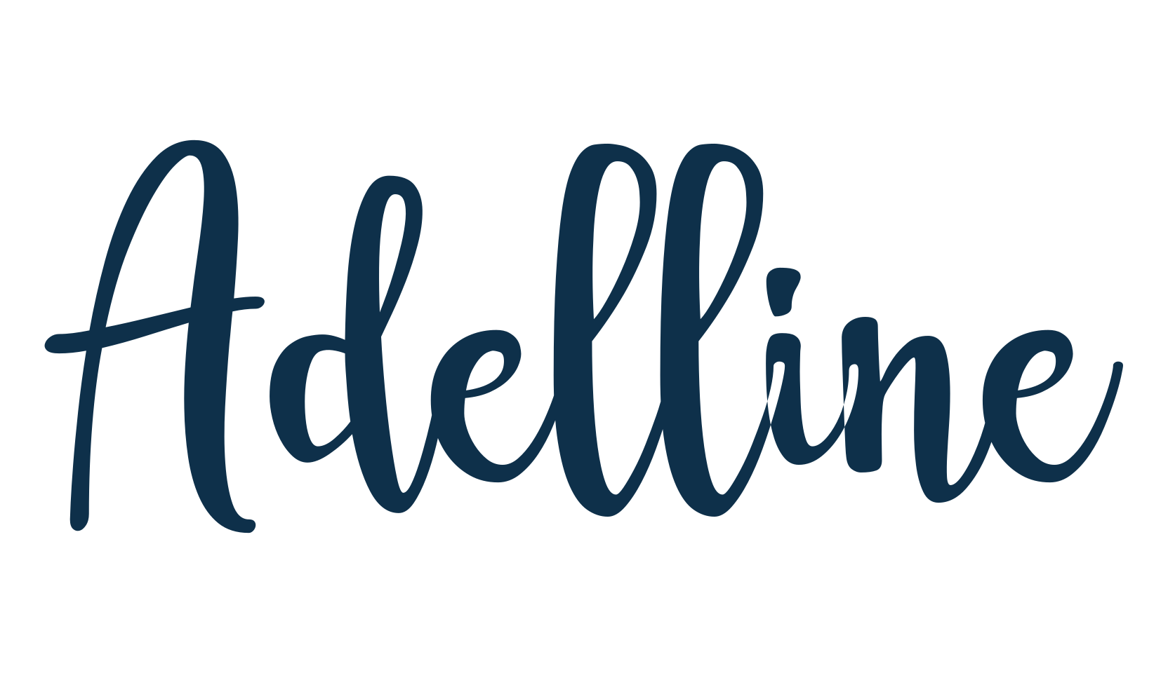 Adelline, handwriting font preview