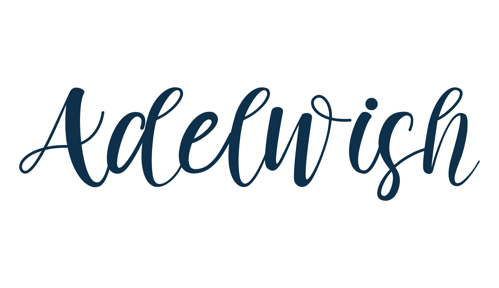 Adelwish, calligraphy font preview