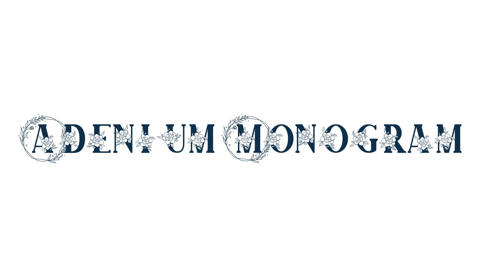 Adenium Monogram, initials font preview