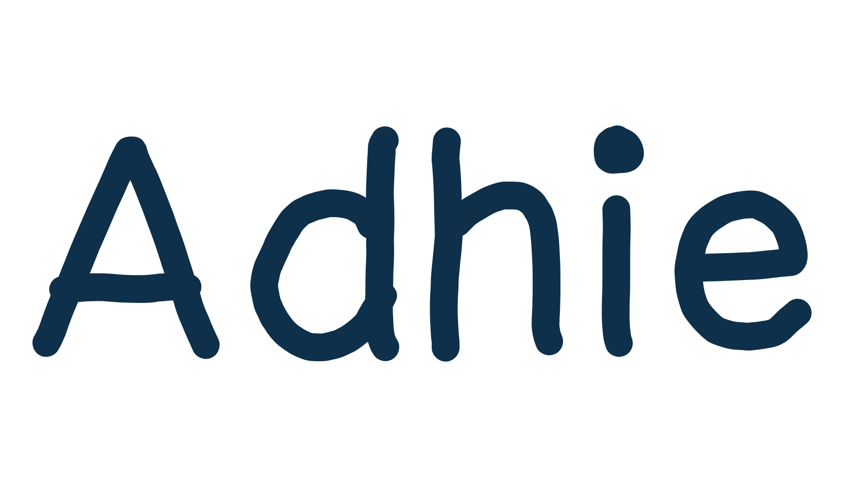 Adhie, script handwritten fancy decorative calligraphy font preview