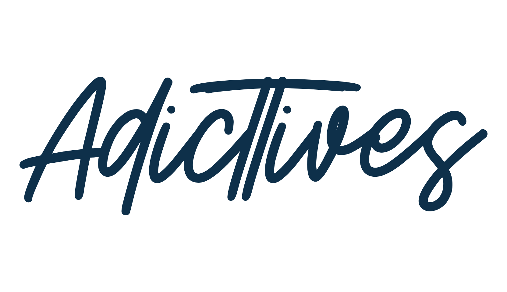 Adicttives, script handwritten fancy decorative calligraphy font preview