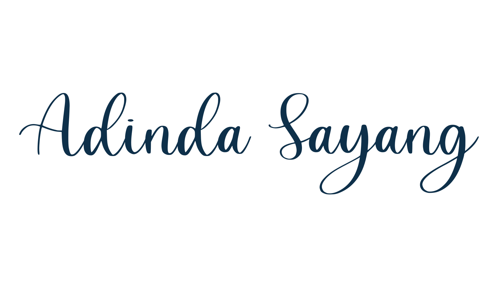 Adinda Sayang, calligraphy font preview