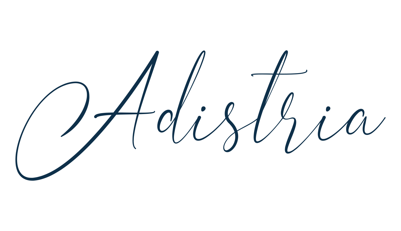 Adistria, calligraphy font preview