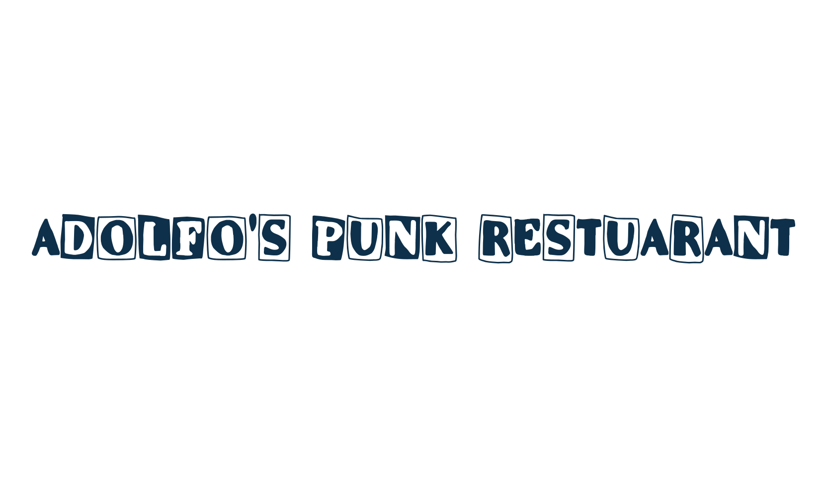Adolfo's Punk Restuarant, fancy decorative font preview