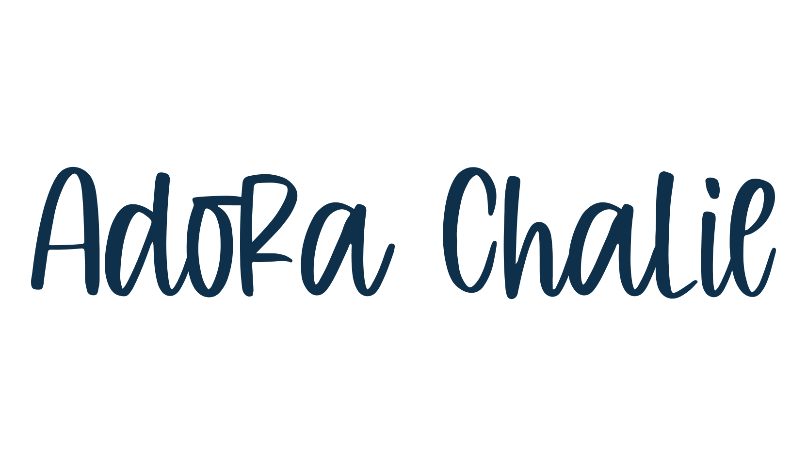 Adora Chalie, handwriting font preview