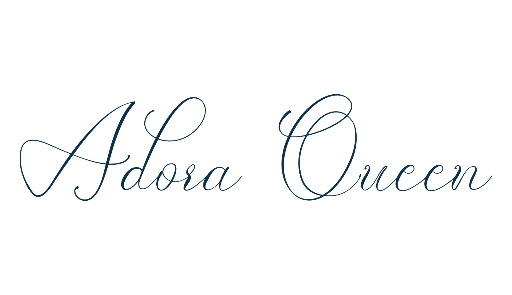 Adora Queen, script calligraphy fancy decorative font preview