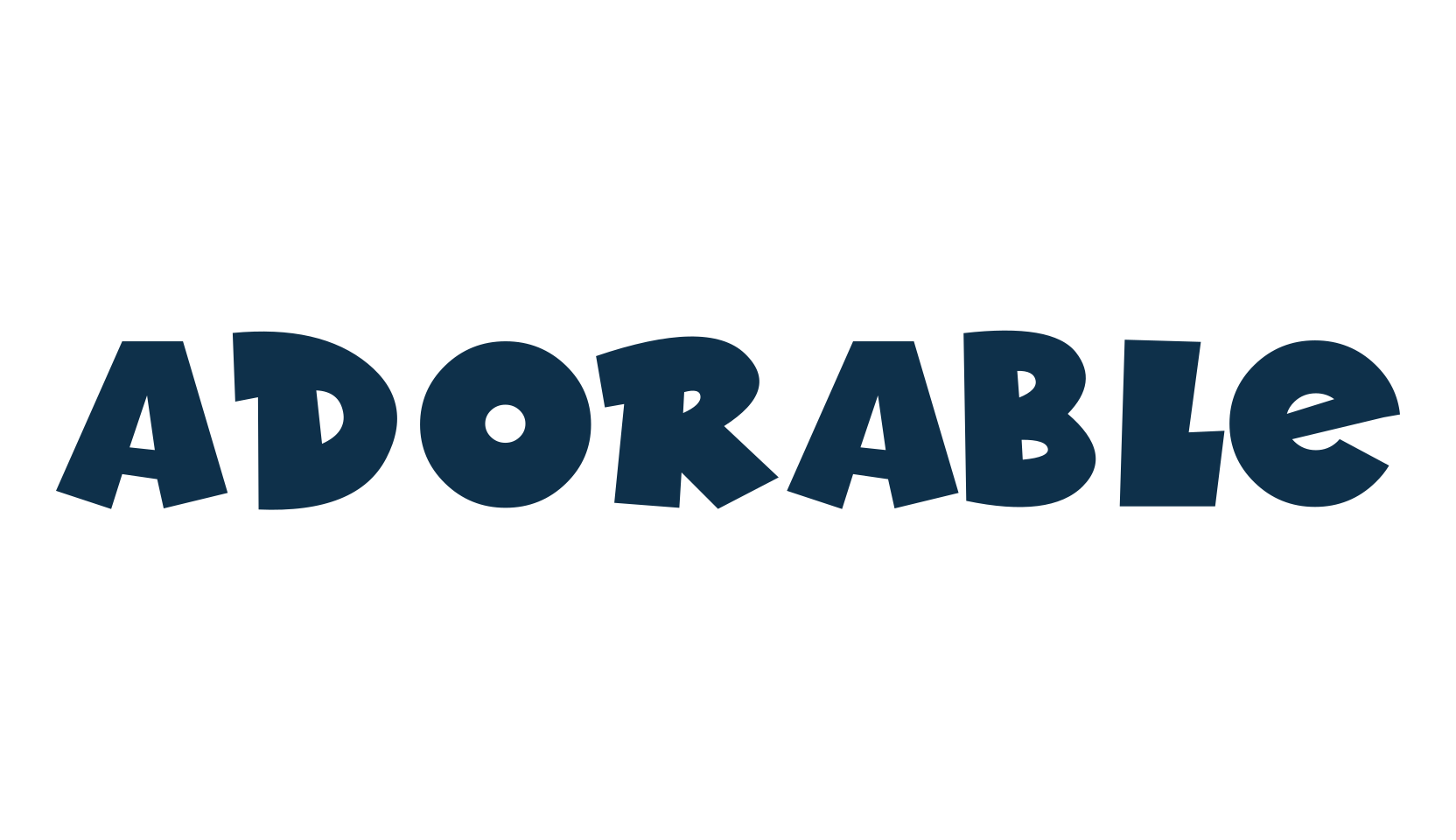 Adorable (adorable-2), cartoon font preview
