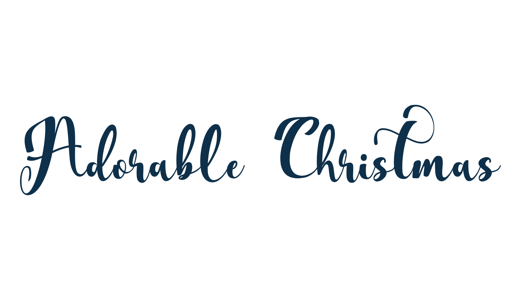 Adorable Christmas, script calligraphy fancy decorative font preview