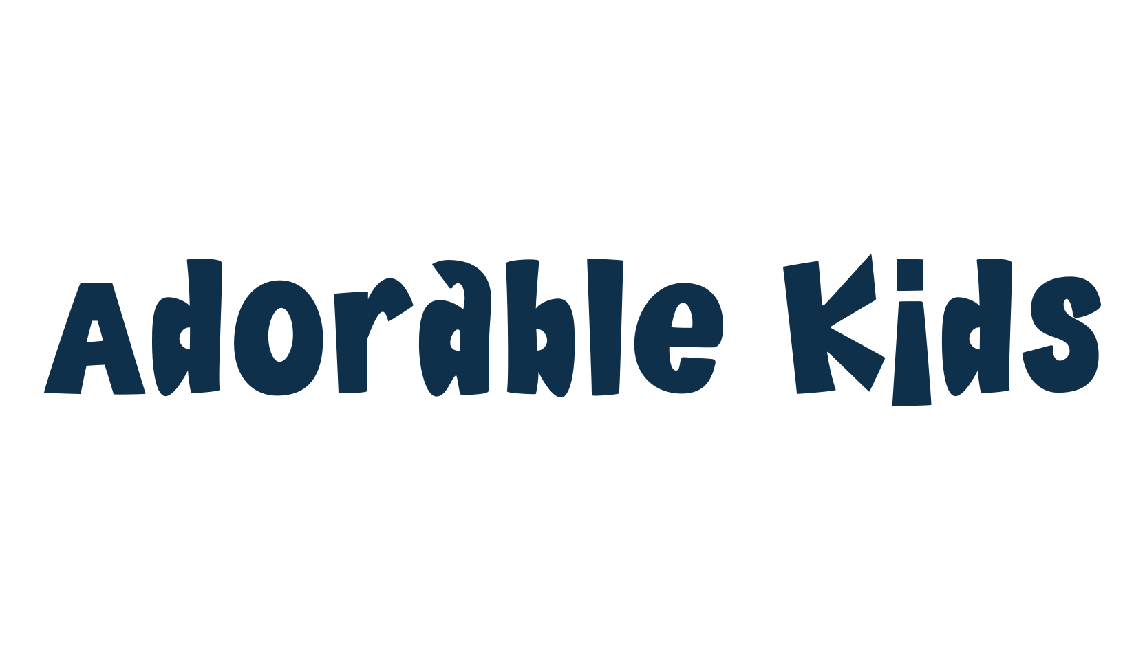 Adorable Kids, fancy decorative font preview