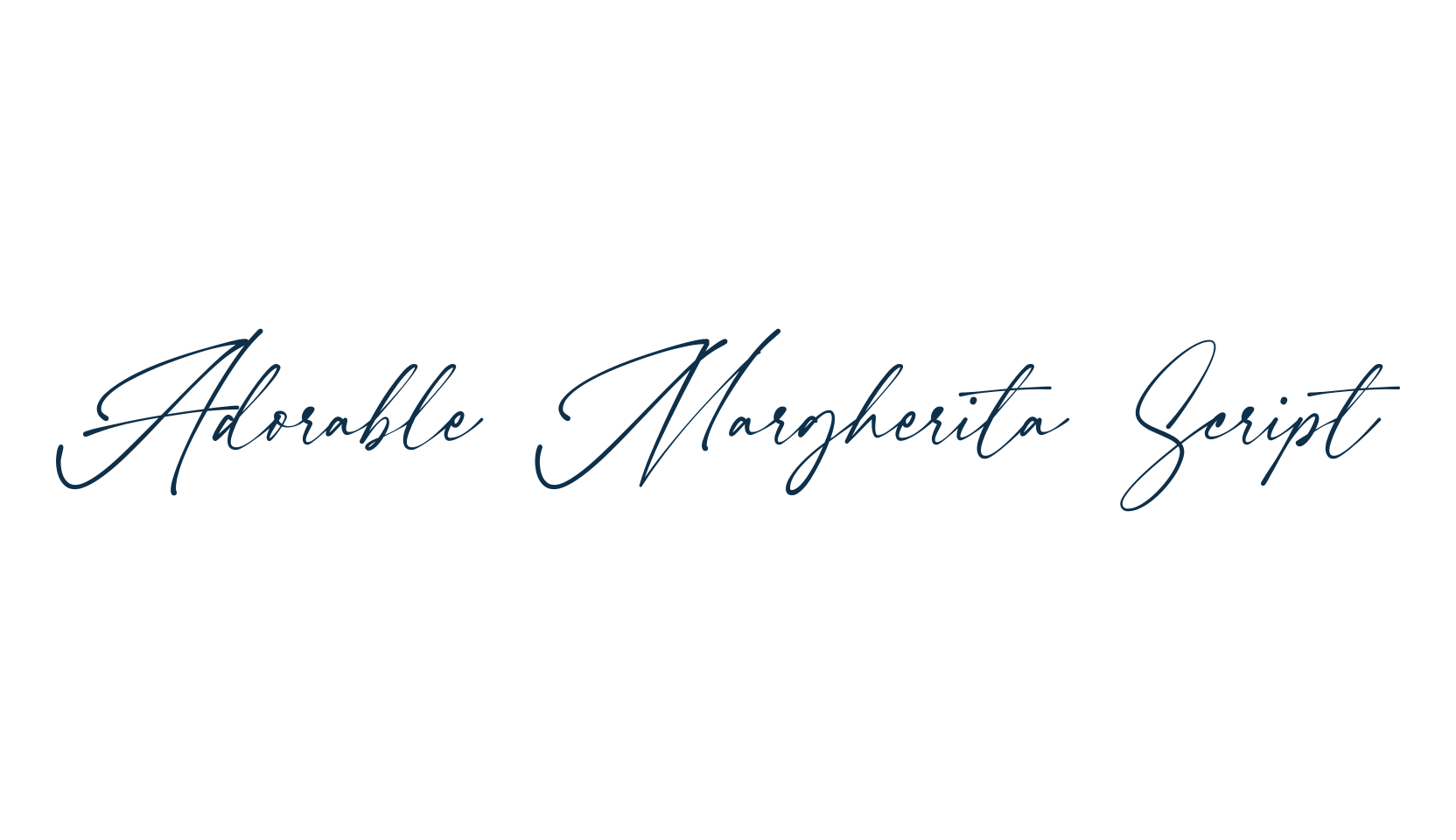 Adorable Margherita Script, handwriting font preview