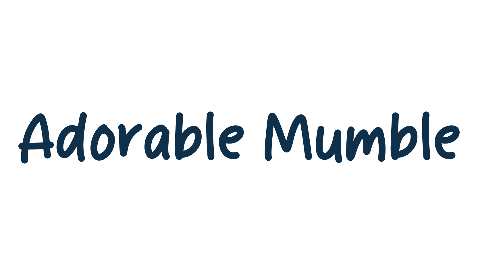 Adorable Mumble, handwriting font preview