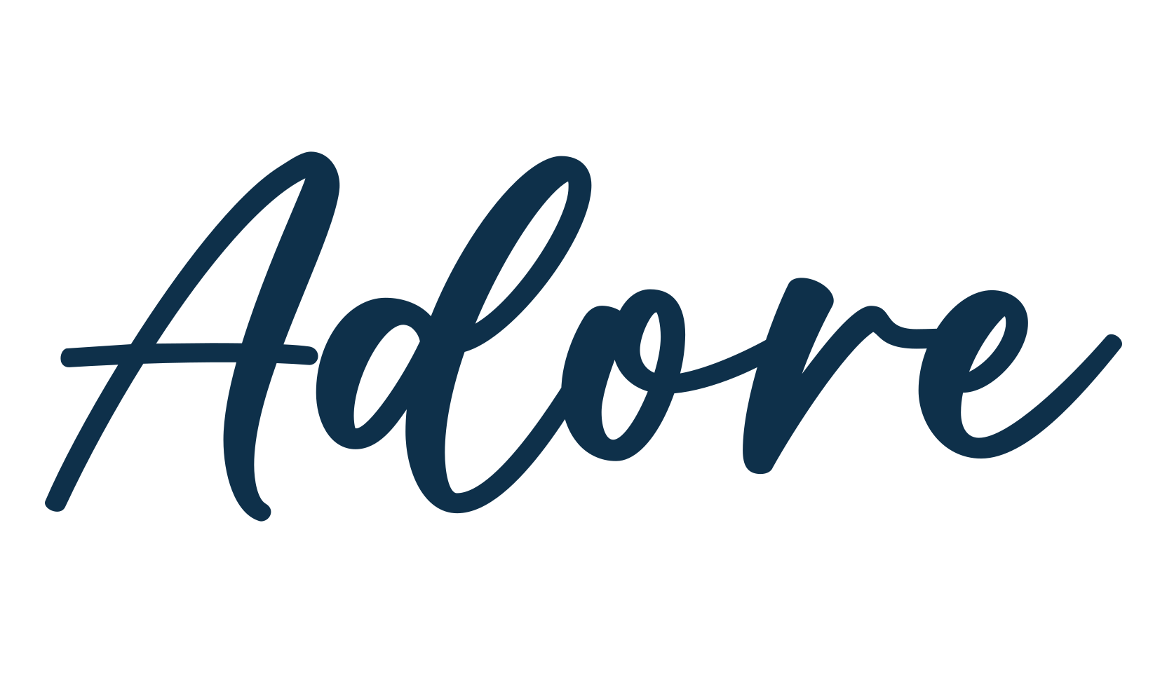 Adore, handwriting font preview