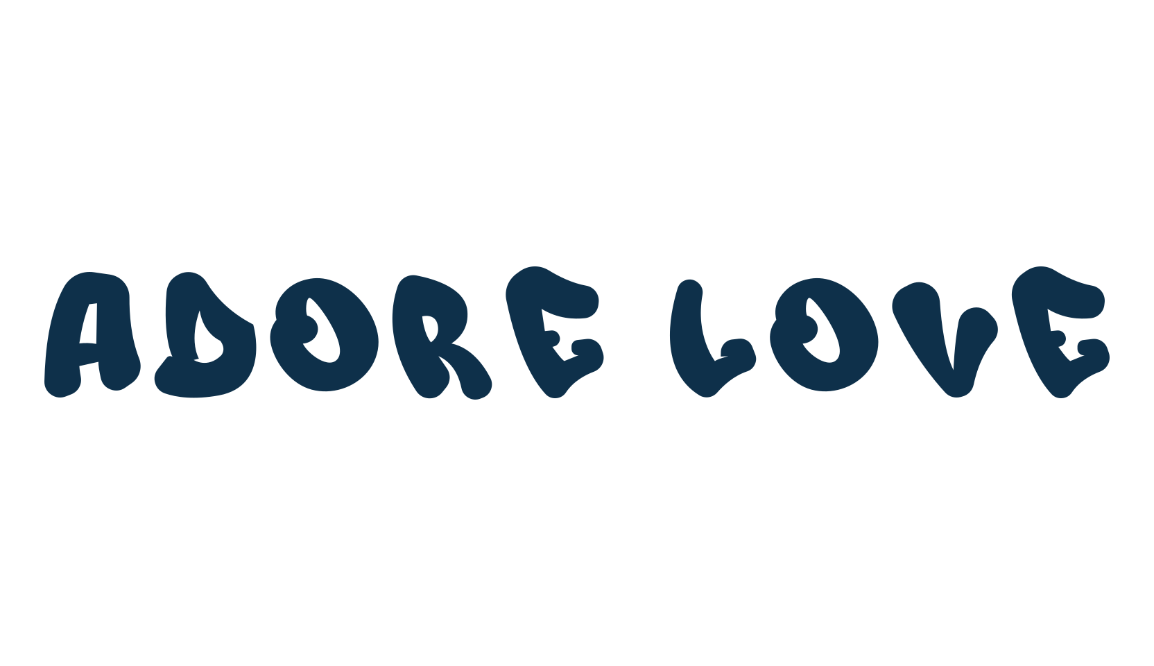 Adore Love, display market font preview