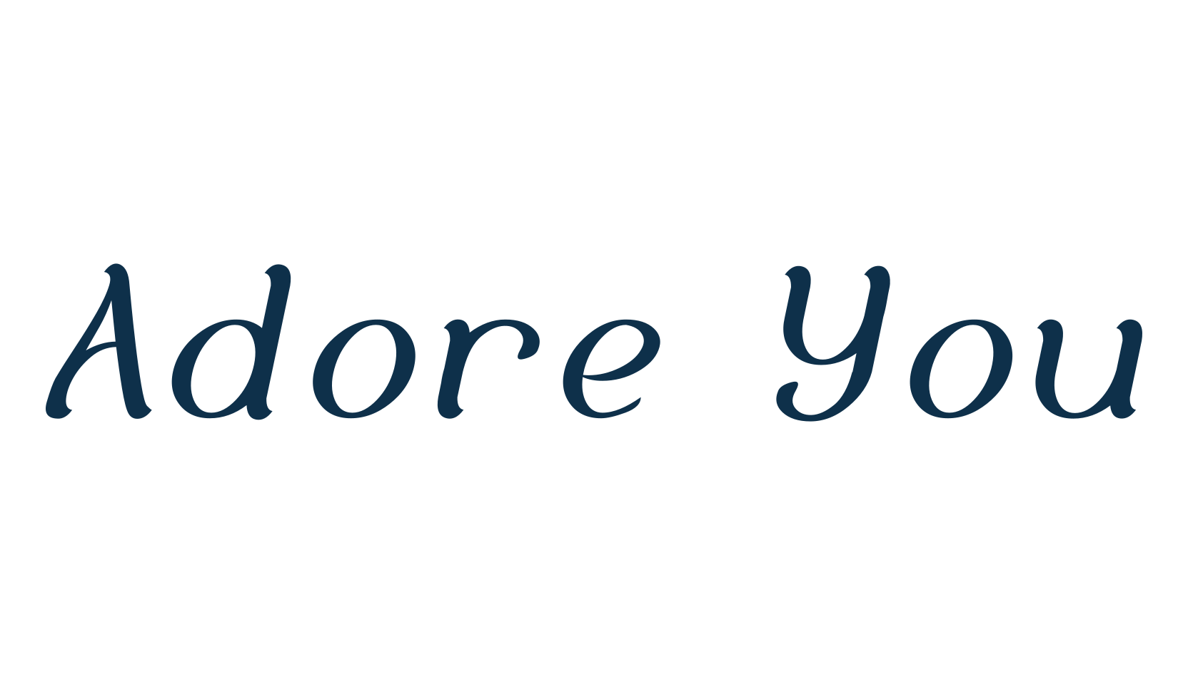 Adore You, various font preview