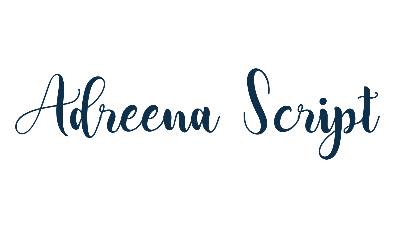 Adreena Script, script calligraphy fancy decorative font preview