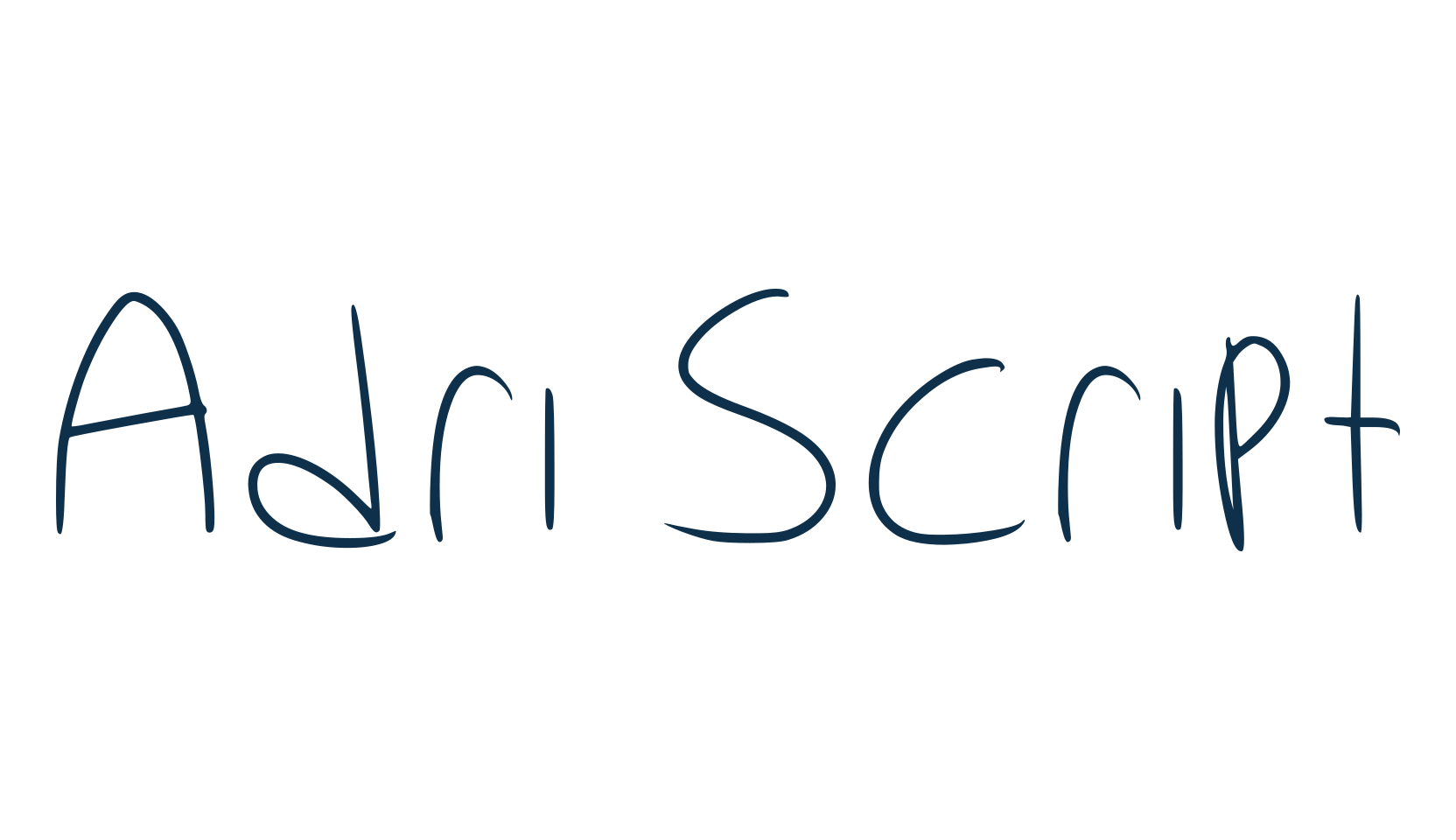 Adri Script, handwriting font preview