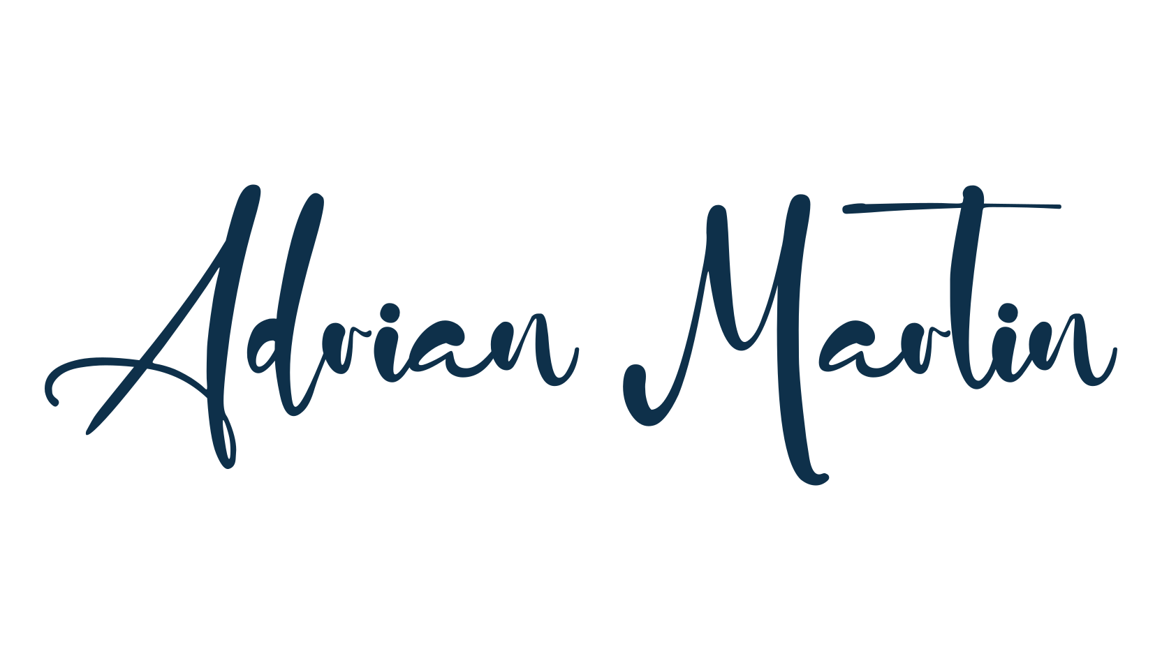 Adrian Martin, handwriting font preview