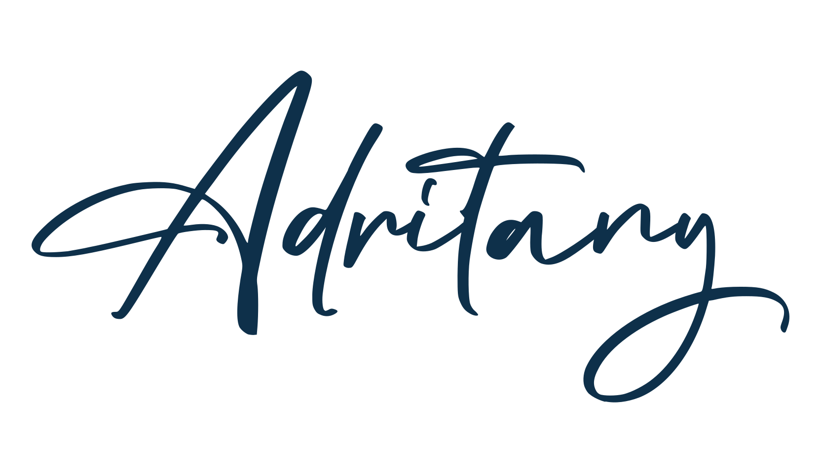 Adritany, script handwritten fancy decorative calligraphy font preview