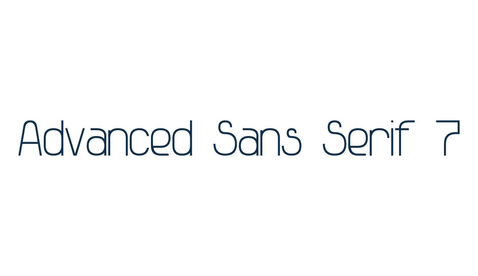 Advanced Sans Serif 7, basic sans serif font preview