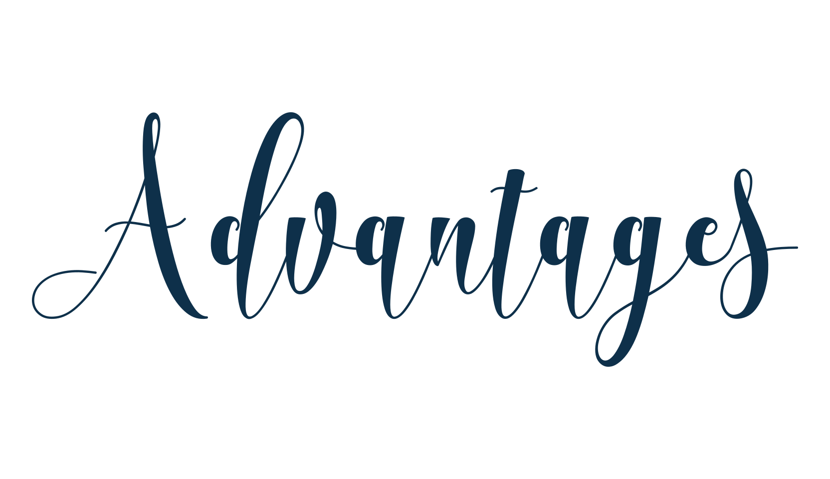 Advantages, calligraphy font preview