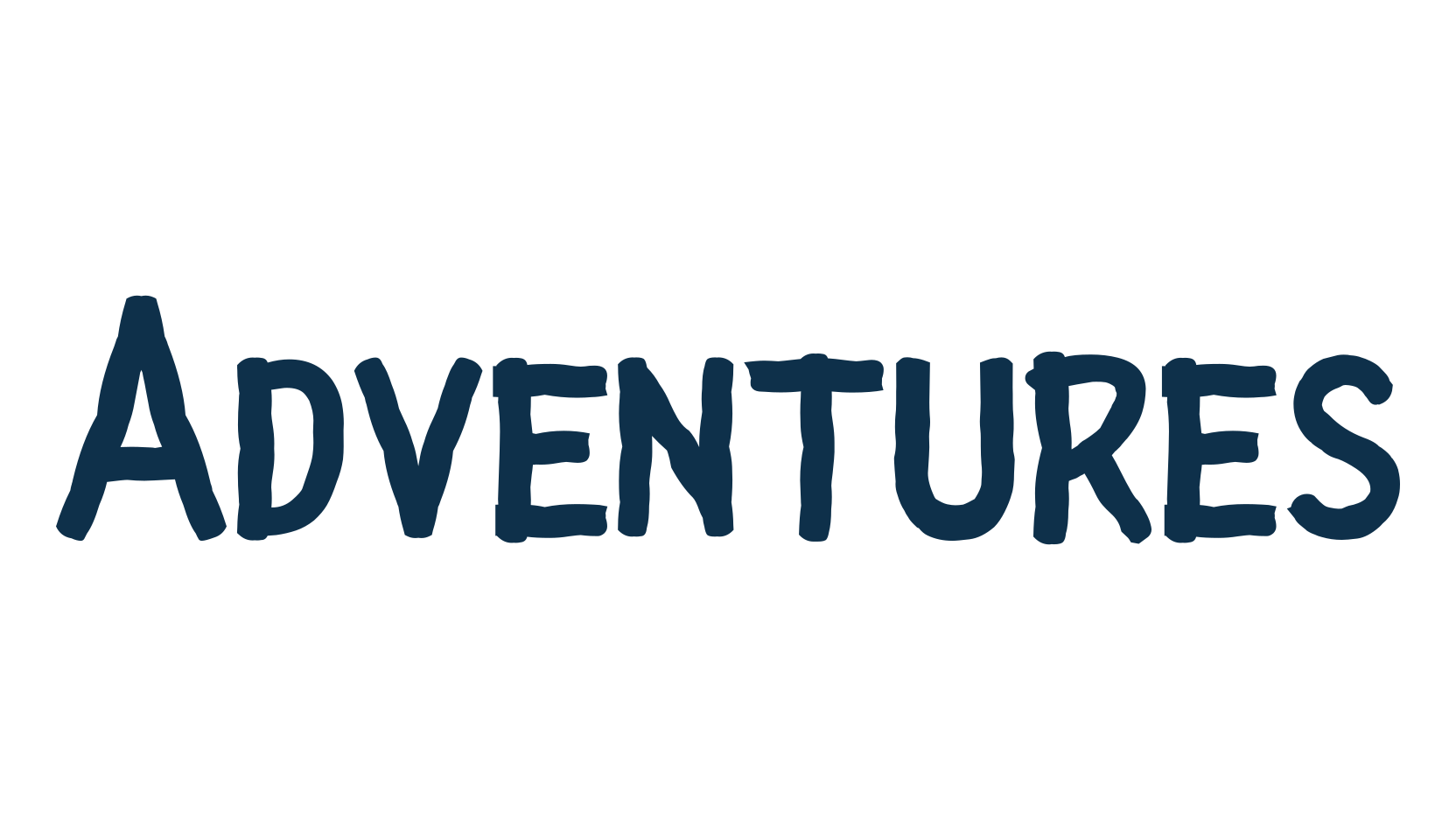 Adventures, eroded font preview