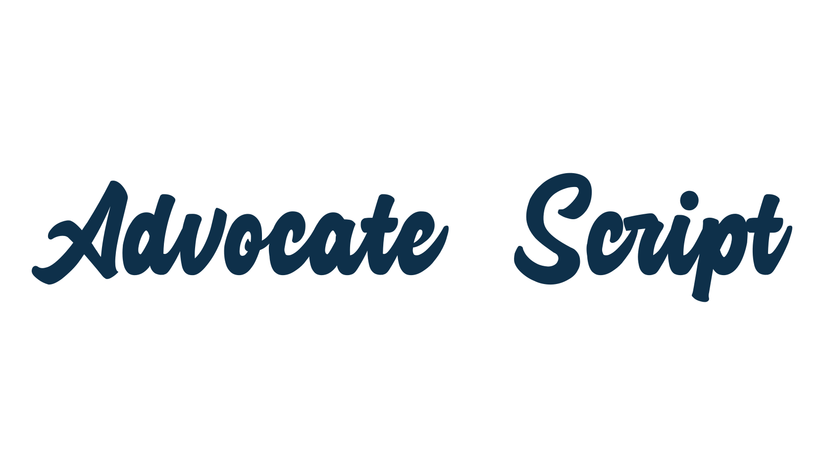 Advocate Script, various font preview