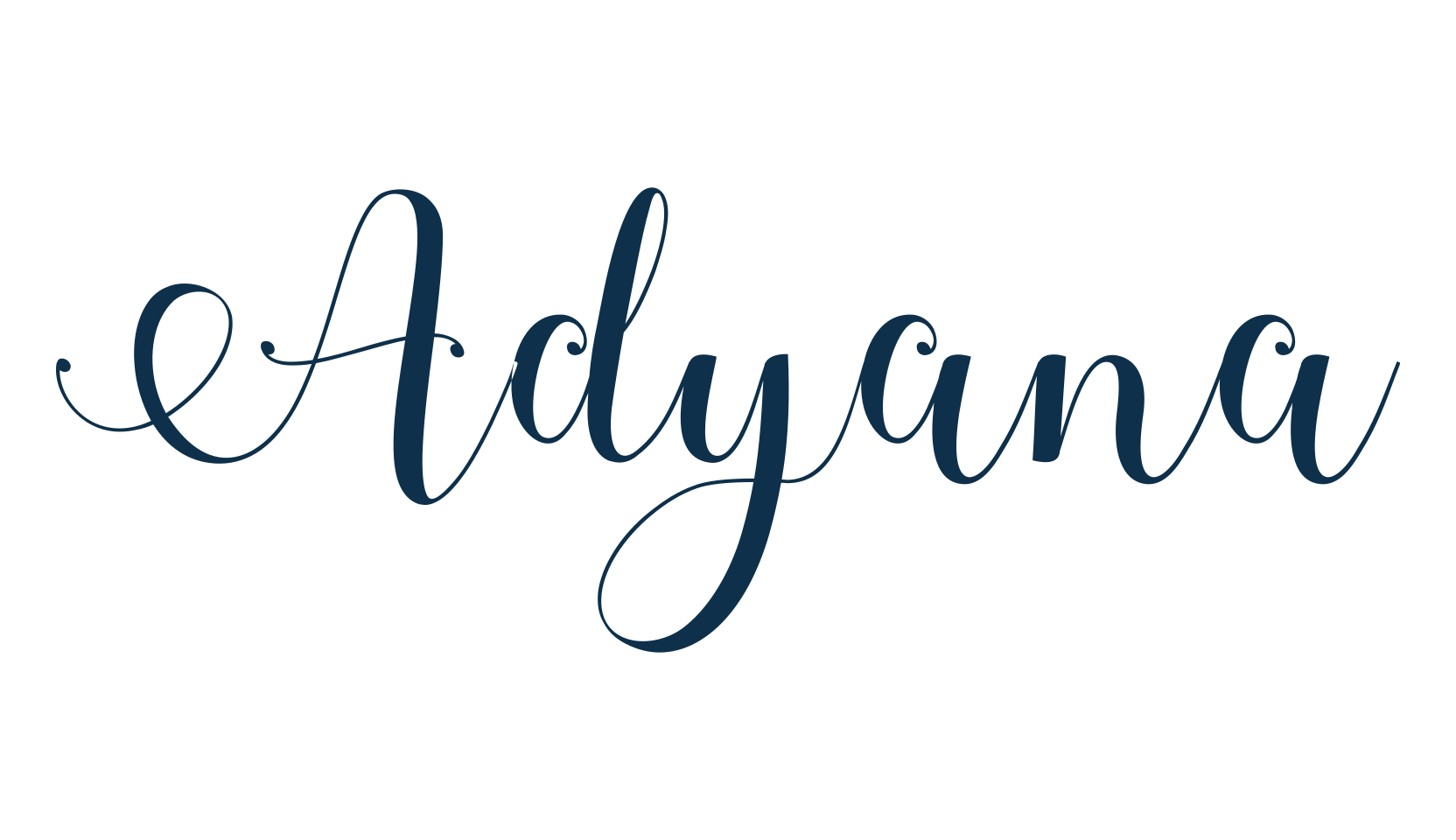 Adyana, script calligraphy fancy decorative font preview