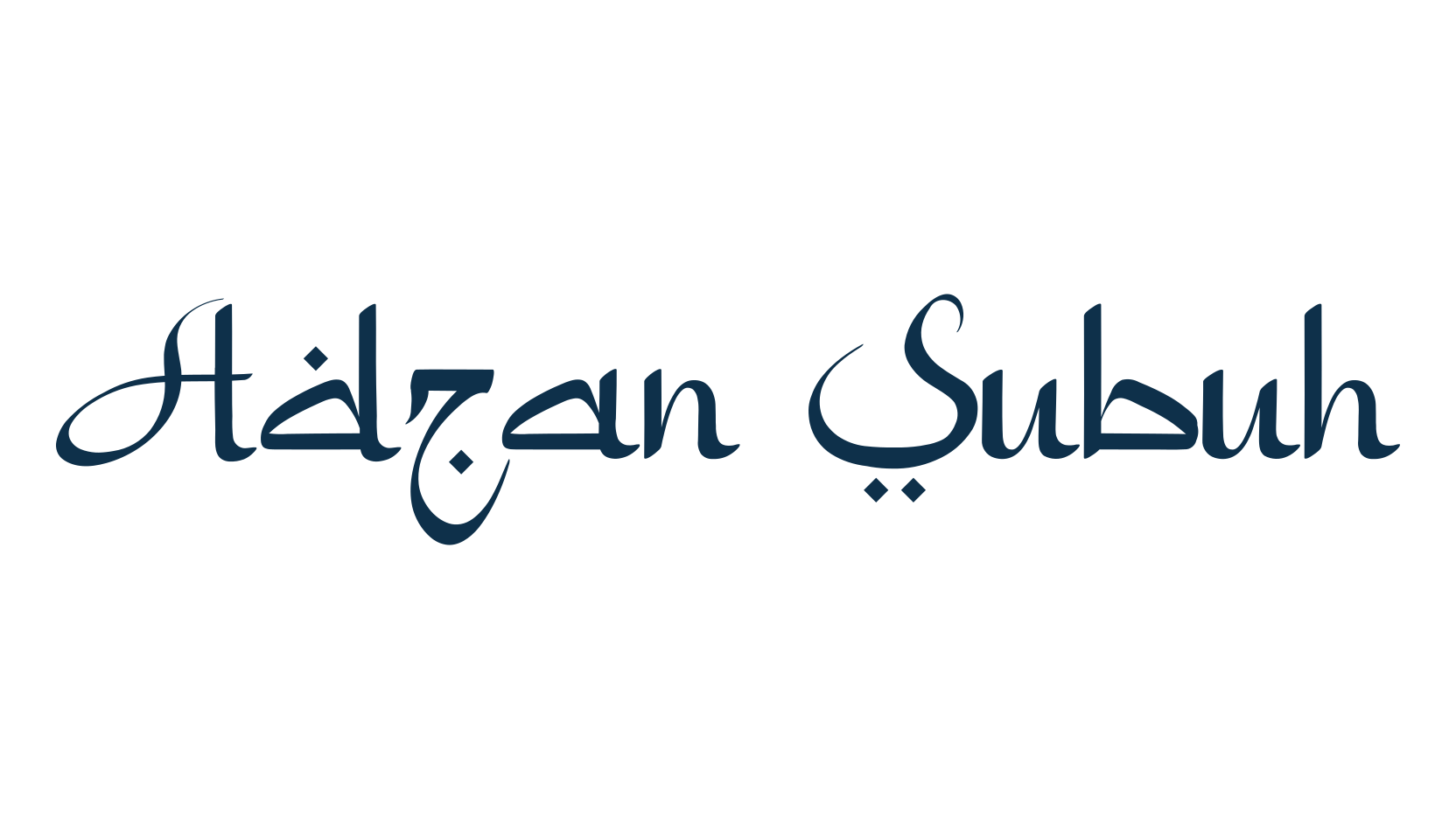 Adzan Subuh, arabic font preview