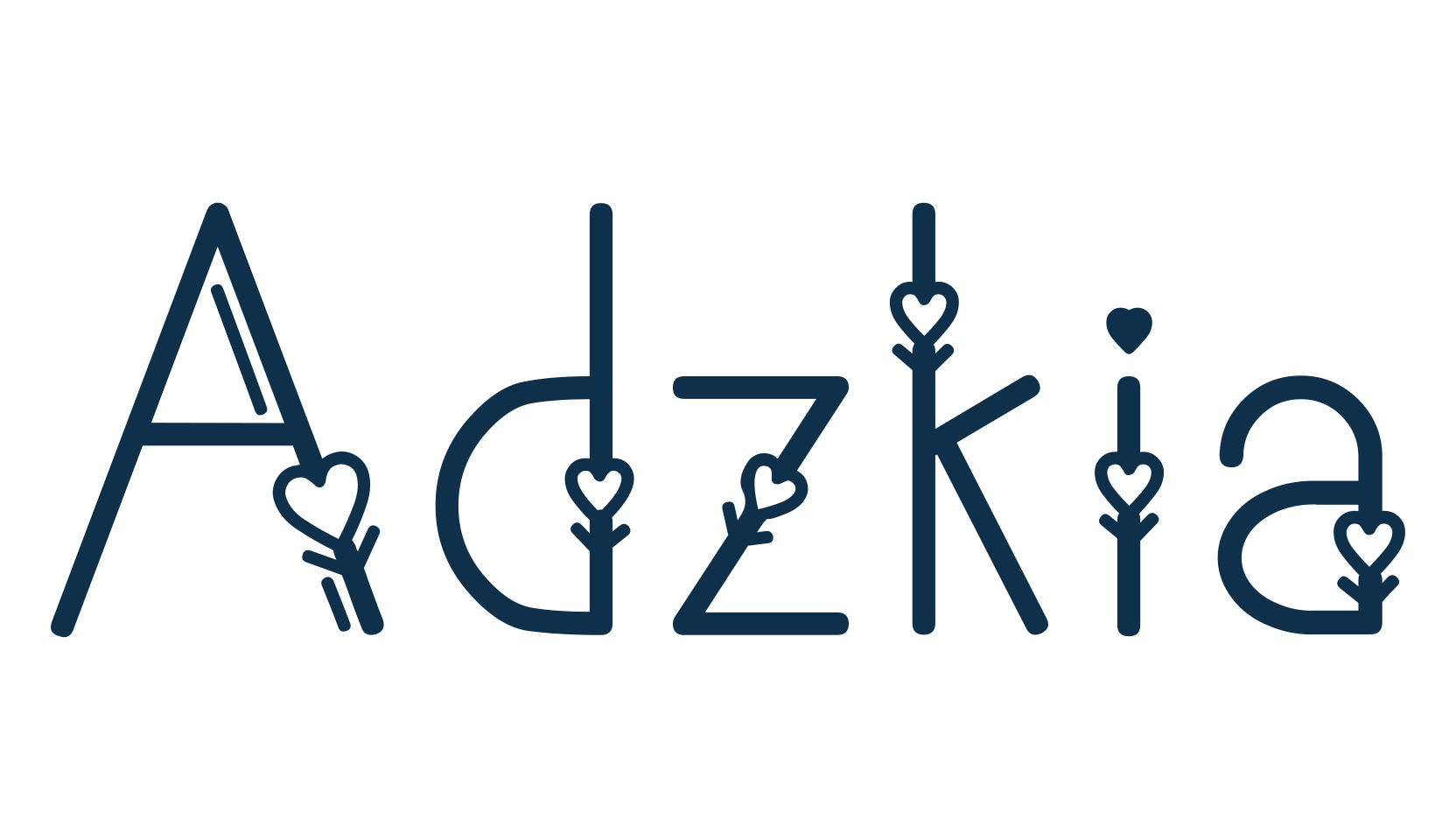 Adzkia, decorative font preview