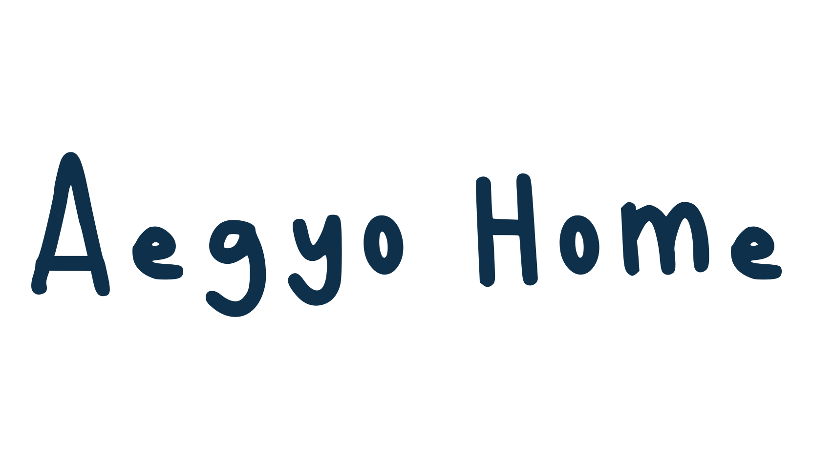 Aegyo Home, handwriting font preview